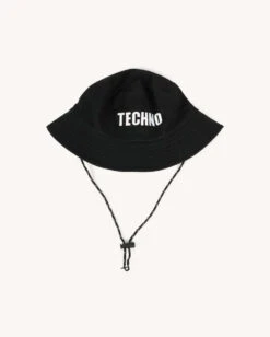 Techno Bucket Hat With Removable Wind Cord