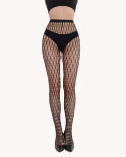 Midnight Matrix Geometric Lines Tights