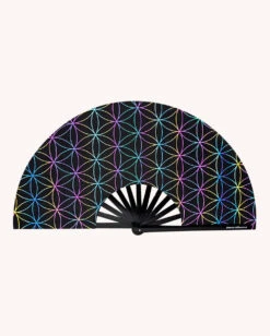 Glowkeeper Rainbow Reflective Hand Fan