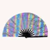 Secret Life Of Mushroom Rainbow Reflective Hand Fan -iHeartRaves Shop 743468537 secret life of mushroom rainbow reflective hand fan rr