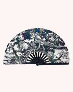 Reckless White Reflective Hand Fan