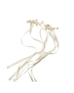 Baby Doll Ribbon Bow Hair Clips -iHeartRaves Shop BabyDollRibbonHairClip White