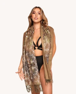 Rave On Halter Top - Black -iHeartRaves Shop Beneath the Trees Pashmina Front