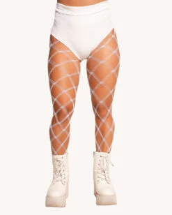 Can't Touch This Net Tights -iHeartRaves Shop Can t Touch This Net Tights White Front