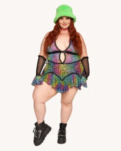 Cosmic Jungle Dress With Sleeves -iHeartRaves Shop Cosmic Jungle Dress with Sleeves C1 Full