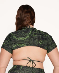 Cyber Matrix Ultra Cropped Top -iHeartRaves Shop Cyber Matrix Ultra Cropped Top C1 Back