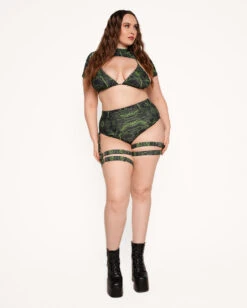 Cyber Matrix Harness Booty Shorts -iHeartRaves Shop Cyber Matrix Ultra Cropped Top C1 Full