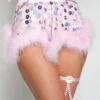 Daisy Disco Marabou Skirt -iHeartRaves Shop Daisy Disco Marabou Skirt Baby Pink Front