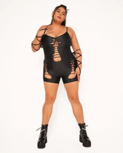 Dance In The Dark Braided Romper -iHeartRaves Shop Dance in the Dark Braided Romper C1 Full