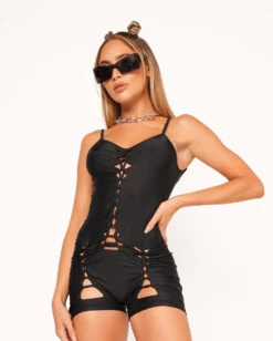 Dance In The Dark Braided Romper