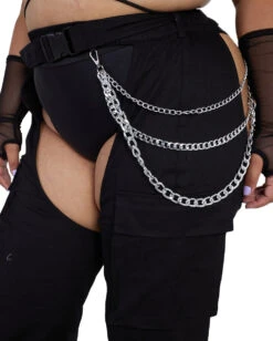 Darkest Hours Chain Chaps -iHeartRaves Shop Darkest Hours Chain Chaps Plus detail