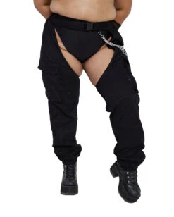 Darkest Hours Chain Chaps -iHeartRaves Shop Darkest Hours Chain Chaps Plus front