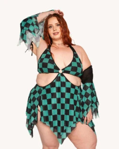 Demon's Mercy Mesh Dress With Sleeves -iHeartRaves Shop Demon s Mercy Dress with Sleeves C1 Front