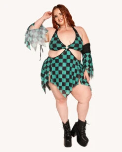 Demon's Mercy Mesh Dress With Sleeves -iHeartRaves Shop Demon s Mercy Dress with Sleeves C1 Full