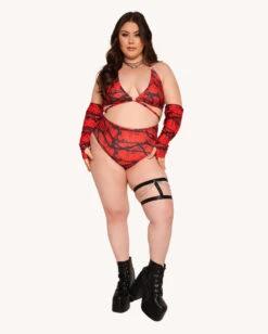 Depths Of The Damned Booty Shorts -iHeartRaves Shop Depths of the Damned Top with Sleeves C1 Full