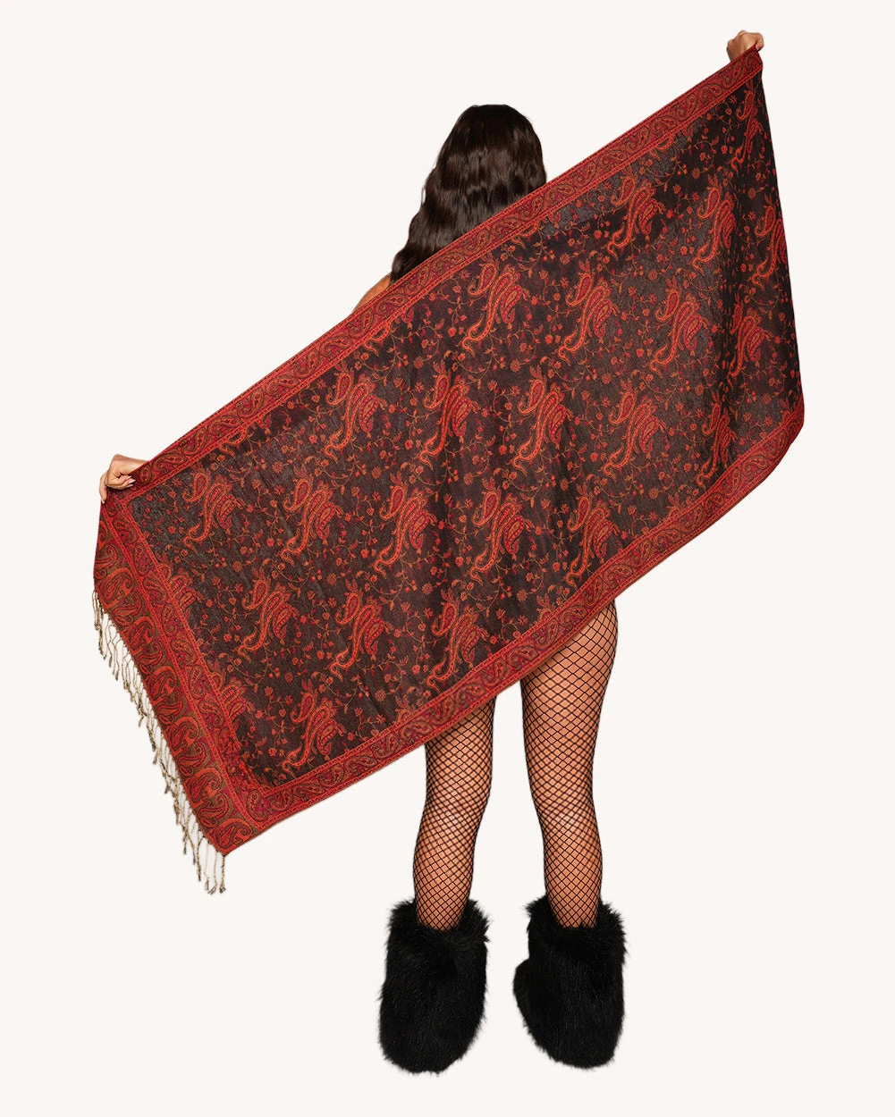 Desert Daydream Paisley Tassel Pashmina 5 Desert Daydream Paisley Tassel Pashmina - Image 3
