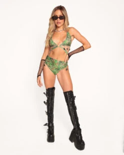 Flirty Behavior Fishnet Arm Warmers -iHeartRaves Shop Dino Dominion O ring Top Black Green Full 06c1d236 aa56 447b aa04 ea0c3a74e3db