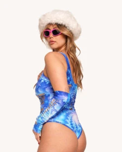Distorted Dream Bodysuit With Sleeves -iHeartRaves Shop Distorted Dream Bodysuit with Sleeves Back