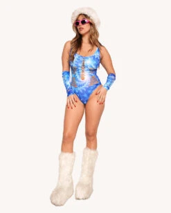 Distorted Dream Bodysuit With Sleeves -iHeartRaves Shop Distorted Dream Bodysuit with Sleeves Full