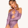 Distortion Bodysuit With Sleeves