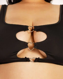 Drop The Beat Recycled Fabric Cutout Top -iHeartRaves Shop Drop the Beat Recycled Fabric Cutout Top C1 Detail