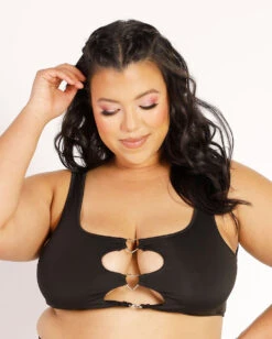 Drop The Beat Recycled Fabric Cutout Top -iHeartRaves Shop Drop the Beat Recycled Fabric Cutout Top C1 Front