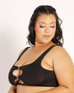 Drop The Beat Recycled Fabric Cutout Top -iHeartRaves Shop Drop the Beat Recycled Fabric Cutout Top C1 Side