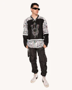 Electric Tripp Rainbow Reflective Hockey Jersey -iHeartRaves Shop Electric Tripp Rainbow Reflective Hockey Jersey Full