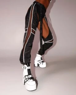 Evolution Chaps With Silver Reflective Stripes & Fishnet Panels