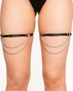Feral Mode Chain Pair Leg Garters