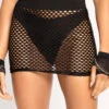 Fishnet Mini Skirt -iHeartRaves Shop Fishnet Mini Skirt Black Front