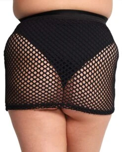 Fishnet Mini Skirt -iHeartRaves Shop Fishnet Mini Skirt C1 Blk Bk