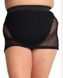 Fishnet Mini Skirt -iHeartRaves Shop Fishnet Mini Skirt C1 Blk Fr2