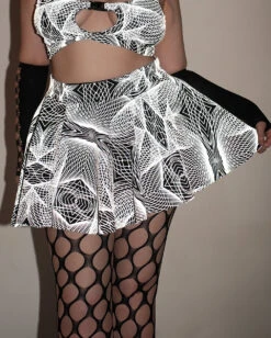 Flashbang Matrix Reflective Mini Skirt -iHeartRaves Shop Flashbang Matrix Reflective Mini Skirt C1 Ref