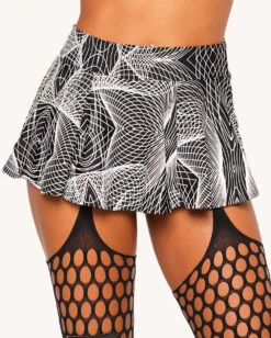 Flashbang Matrix Reflective Mini Skirt -iHeartRaves Shop Flashbang Matrix Reflective Mini Skirt Front