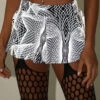 Flashbang Matrix Reflective Mini Skirt -iHeartRaves Shop Flashbang Matrix Reflective Wmn Skirt Ref
