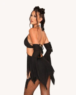 Getting Hyped Mesh Dress With Sleeves -iHeartRaves Shop Getting Hyped Mesh Dress with Sleeves Back