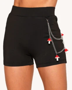 Good Mood Mushroom Shorts -iHeartRaves Shop Good Mood Mushroom Shorts Front