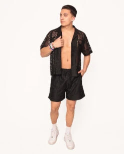 Got That Rizz Crochet Men's Shorts -iHeartRaves Shop Got That Rizz Crochet Camp Shirt Full