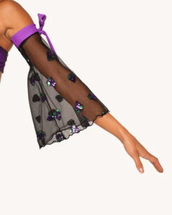 Grape Jelly Top With Sleeves -iHeartRaves Shop Grape Jelly Top with Sleeves Detail