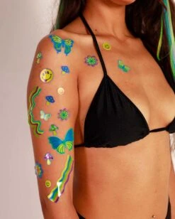 iHeartRaves Shop -iHeartRaves Shop Groovy Avenue Rainbow Reflective Body Sticker Set Front