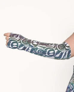 Happy Hour White Reflective Sleeve & Boot Cover Set -iHeartRaves Shop Happy Hour White Reflective Sleeve Boot Cover Set C1 Detail