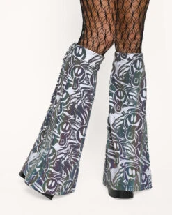 Happy Hour White Reflective Sleeve & Boot Cover Set -iHeartRaves Shop Happy Hour White Reflective Sleeve Boot Cover Set Front