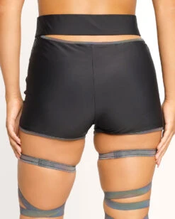 Headbanger BB Rainbow Reflective Shorts -iHeartRaves Shop Headbanger BB Rainbow Reflective Short Back