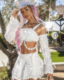 Heaven's Forever Floral Lace Skirt -iHeartRaves Shop Heaven sForeverShoulderTieTop 649c61ec b823 4b54 8a28 90d9432a3ec4