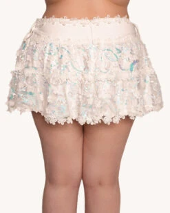 Heaven's Forever Floral Lace Skirt -iHeartRaves Shop Heaven s Forever Floral Lace Skirt C1 Back