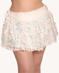 Heaven's Forever Floral Lace Skirt -iHeartRaves Shop Heaven s Forever Floral Lace Skirt C1 Front