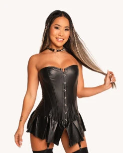 Hot Girls Club Faux Leather Corset
