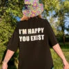 Leblunt X IHR I'm Happy You Exist Oversized Tee -iHeartRaves Shop IMG 4505
