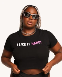 I Like It Hard Cropped Tee -iHeartRaves Shop I Like It HardCropped Tee C1 Front
